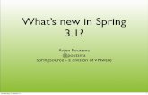 What’s new in Spring 3.1? · • Spring 3.1 • Release Schedule Overview ... • REST support • Declarative model validation • Early support for Java EE 6 Spring 3.0 Themes
