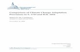 Comparison of Climate Change Adaptation Provisions in S ...• Natural Resources Adaptation • Other Climate Change Adaptation Programs, including Water Resources (in S. 1733 only)