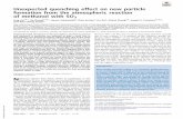 Unexpected quenching effect on new particle formation from ... · Unexpected quenching effect on new particle formation from the atmospheric reaction of methanol with SO 3 Ling Liua,b,1,