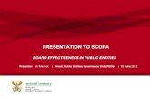 PRESENTATION TO SCOPA - Amazon Web Servicespmg-assets.s3-website-eu-west-1.amazonaws.com/docs/... · PRESENTATION TO SCOPA Presenter: GH Manack | Head: Public Entities Governance