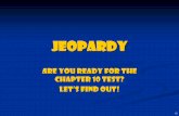 Jeopardy - Jefferson · 2016-09-16 · Final Jeopardy Consider natural selection. Over time, which butterfly’s population would increase in the jungle? Explain why. A. B. Begin