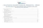 Telethon-UILDM Clinical Projects 2019 - Guidelines · 2019-01-16 · Telethon-UILDM Clinical Projects 2019 - Guidelines 5 Relevance to Telethon (max 1,000 chars) - Clearly specify