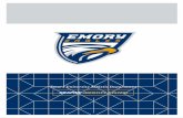 GRAPHIC IDENTITY SYSTEM - Emory University | Atlanta GA · Atlanta campus but did allow track and field to continue. A gym was first built on the Atlanta campus in 1923 and a swimming