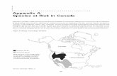 Appendix A Species at Risk in Canada - Fraser Institute · 2014-12-12 · Walrus, Atlantic (Odobenus rosmarus rosmarus) (Northwest Atlantic population) Mammal Extirpated X 1, 2 Extirpated