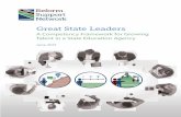 Great State Leaders€¦ · Leads Change ... “Leading change” means inspiring and requires deep understanding of the task at hand, ... “Leading others” means inspiring the