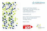 DRAFT OPTIONS PAPER: FRAMING THE DIALOGUE ON THE STAR ... · politics, arts and culture, or sport. Investing unrestricted cash reserves and/or purchasing long-term assets (like property