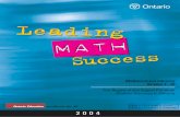 Leading Math Success Mathematical Literacy Grades 7-12 LEADING MATH SUCCESS: MATHEMATICAL LITERACY,