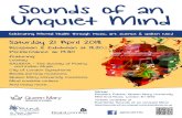 Sounds of an Unquiet Mind… · Sounds of an Unquiet Mind Saturday 21 April 2018 Reception & Exhibition at 18.30 Performance at 19.30 featuring: Lowkey SAUDHA - The Society of Poetry