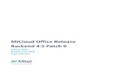 MiCloud Office Release Backend 4.5 Patch 6 · 2017-09-11 · Support tracking AMR/AMR -WB usage Mitel desk phones 6800 (and 6900 from 4.6 SP1) from FW 5.0 will have AMR/AMR-WB enabled