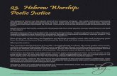 23. Hebrew Worship: Poetic Justice · 23. Hebrew Worship: Poetic Justice • by Arthur Burk • Sapphire Leadership Group, LLC • • 1 23. Hebrew Worship: Poetic Justice The plague