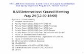 ILASS International Council Meeting Aug. 24 (12:30-14:00) · 2. Activity Report (2012-2015) from ILASS-Int. 3. Activity Report (2012-2015) from ILASS-Americas 4. Activity Report (2012-2015)