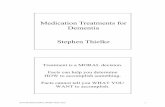 Medication Treatments for Dementia Stephen Thielke · 2017-10-09 · Racetams Methyleneblue Intranasal insulin Cyproterone NSAIDs COX2 Inhibitors H2 blockers Thiazidediuretics Calcium