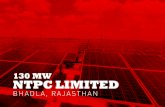 130 MW NTPC LIMITED...PROJECT USP • The 130 MW NTPC project is the largest solar PV plant ever executed by Vikram Solar since its incorporation. • The project is located inside