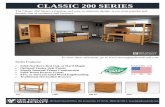 CLASSIC 200 SERIES - NEW ENGLAND WOODCRAFT, INC. · 2018-03-20 · To view these selections, go to . ... 216 2 Door Wardrobe—No Drawers 36” x 25” x 74”H 217 1 Door Wardrobe—No