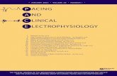 PACING AND CLINICAL ELECTROPHYSIOLOGY · 2014-01-25 · TASER X26 waveform. Proc Annu Int Conf IEEE Eng Med Biol Soc 2003; 3261–3262. Cancun, Mexico. 3. Koscove EM, The TASER®