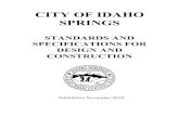CITY OF IDAHO SPRINGS - Colorado...City of Idaho Springs Standards November 2018 iv 3.15 BRIDGE DESIGN ..... 30 CHAPTER 4: DRIVEWAY DESIGN