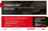 THE OSGOODE CERTIFICATE IN PENSION LAW...• Pensions in the non-union workforce - Basic principles of the employment relationship - Pensions as a part of total compensation - Changing