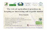 The role of agricultural practices in keeping or ... · Grazing land - nutrient&grazing&species Degraded land restoration Manure application Sequestration under energy crops Practice