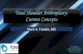 Total Shoulder Arthroplasty: Current Concepts · 2016-07-31 · Introduction Two types of totalshoulder arthroplasty • Anatomical Total Shoulder • First utilized in the 1950’s