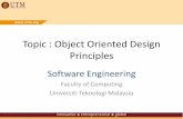 Topic : Object Oriented Design Principles · 58 Object-Oriented Analysis and Design and the Unified Process Some Fundamental Design Principles •Encapsulation –Each object is a