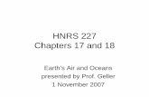 HNRS 227 Chapters 17 and 18 - George Mason …physics.gmu.edu/~hgeller/HONORS227/227f07lecOceanAir.pdfWeather Forecasting • Predictions based upon – “characteristics, location,
