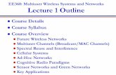 EE360: Multiuser Wireless Systems and Networks Lecture 1 ... · Weeks 5-6: Ad hoc wireless networks ... Joint source/channel/network coding What is optimal for cooperative communication: