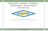 South Utah Valley Electric Service District · 2019-04-10 · South Utah Valley Electric Service District . Construction Standards Manual April 2019 . SESD PO BOX 349 . 803 N 500