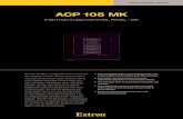ACP 105 MK - Extron · 2019-06-27 · 5 BUTTON AUDIO CONTROL PANEL - MK ACP 105 MK The ACP 105 MK is a configurable audio control panel that interfaces with DMP 128 Plus audio processors.
