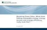Breaking Down Silos: What does linking renewable …...Breaking Down Silos: What does linking renewable energy, energy access and energy efficiency really look like? 8 June 2017cleanenergysolutions.org
