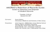 AACRAO’s Retention of Records Guide - Amazon Web Services...•1979 – 1998 2nd to 4th editions – emerging technologies: Microfilm, microfiche, computer media •2000 – 5th