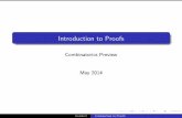 Introduction to ProofsIntroduction to Proofs Combinatorics Preview May 2014 Lambert Introduction to Proofs. Relations on Sets De nition A relation R from a set A to a set B is a subset