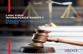 LAW FIRM WORKPLACE SURVEY - BDO USA, LLP · To answer these questions, BDO’s Corporate Real Estate Advisory Services (CREAS) practice surveyed executives at the AmLaw350 about their