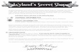 Wyland’s Secret Shop...grade: Combs, small brushes and nail care items (emery boards, nail clippers, etc.) 2 nd grade: Toothbrushes and toothpaste 3 rd grade: Hand sanitizer and