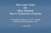 Pile Load Tests for New Orleans Storm Protection Projects...GIWW-WCC Test Pile Program 33 test piles Static Tests –axial, tension, lateral Dynamic Tests –Pile Driving Analyzer