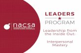 Leadership from the Inside Out: Interpersonal Mastery€¦ · Interpersonal Skills were at the 90th percentile in terms of their overall leadership effectiveness. • 13% of leaders