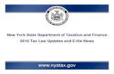 New York State Department of Taxation and Finance 2010 Tax ...zsbapp.baruch.cuny.edu/download/seminar_series/... · Empire Zone Investment Tax Credit (EZ-ITC) and Employment Incentive
