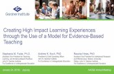Creating High Impact Learning Experiences through the Use ...• Link to SACS Assessment • Create Standard Learning Outcomes • Align Course Assignments to SLOs • Early Formative