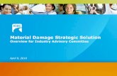 Material Damage Strategic Solution€¦ · What is MDSS? • The Material Damage Strategic Solution (MDSS) is the overarching strategy for the $1B MD book of business • MDSS is