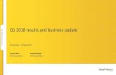 Q1 2018 results and business update1Q18_Earnings… · revenue growth in Pakistan Mobile data revenue strong organic growth of 40% YoY • EBITDA decreased organically by 1.3% YoY: