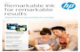 Brochure Remarkable ink for remarkable resultsGet sharp text and vibrant graphics for all your in-home office documents. Photos and documents are smudge and water-resistant, 3 and
