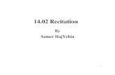 Recitation Samer 1 - web.mit.eduweb.mit.edu/14.02/www/F02/Recitation_Samer.pdf · Samer HajYehia. 2 The Short Run I. Course Introduction II. Mathematical Background III. Real vs.