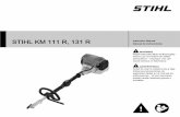 STIHL KM 111 R, KM 131 R Owners Instruction Manual · KM 111 R, KM 131 R English 3 Engineering Improvements STIHL’s philosophy is to continually improve all of its products. As