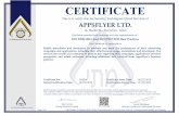 CERTIFICATE - AppsFlyer and Privacy Certificates... · CERTIFICATE This is to certify that theSecurity Techniques Cloud Servicesof APPSFLYER LTD. 14, Maskit St.,Herzeliya,Israel Has