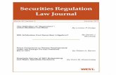 Securities Regulation Law Journal Article 2012.pdfSecurities Regulation Law Journal 180 ©2012 Thomson Reuters E Securities Regulation Law Journal E Summer 2012. SEC Adopts Amendments