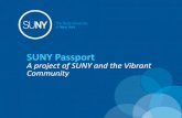 SUNY Passport · SUNY Passport A project of SUNY and the Vibrant Community . SUNY as a Community Builder . To revitalize New York’s economy and ... •Summer 2011- Fall 2011 Creating