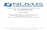 IL-13 ELISA Kit - resources.novusbio.com€¦ · IL-13 ELISA Kit NBP1-92663 Enzyme-linked Immunosorbent Assay for quantitative detection of mouse IL-13. For research use only. Not