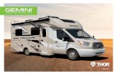 RUV BY THOR MOTOR COACH€¦ · Chassis Ford Transit Ford Transit Ford Transit Mercedes-Benz Sprinter Gross Vehicle (GVWR) 10,360 10,360 10,360 11,030 ... • Bluetooth® Coach Radio