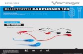 BLUETOOTH EARPHONES 103 - PCH Mayoreo · 2018-07-06 · Compactos y ligeros para que nunca salgas sin ellos. Confort. Sus suaves almohadillas intercambiable se adaptan a tus oídos