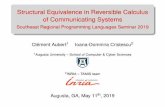 Structural Equivalence in Reversible Calculus of ...€¦ · Structural Equivalence in Reversible Calculus of Communicating Systems Southeast Regional Programming Languages Seminar
