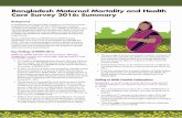 Bangladesh Maternal Mortality and Health Care Survey 2016 ... · mortality ratio (MMR) target of 121 per 100,000 live births by 2022. The 2016 Bangladesh Maternal Mortality and Health